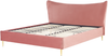 Bett mit Lattenrost CHALEIX 180 x 200 cm Samtstoff Pfirsichrosa Bild 4