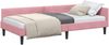 vidaXL Eckbettgestell mit Kopfteil Rosa 80 cm x 200 cm Samt 42016137 Bild 2