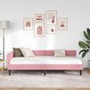 vidaXL Eckbettgestell mit Kopfteil Rosa 80 cm x 200 cm Samt 42016137 Bild 3