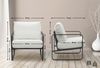 CLP Lounger Manea mit Metallgestell,weiß Kunstleder Bild 2