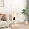 vidaXL Kratzbaum mit Sisal-Kratzsäulen Creme 131 cm 172127 Bild 3