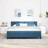 vidaXL Boxspringbett mit Matratze Dunkelblau 180 x 200 cm Samt 3339192 Bild 3