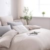 AYSW Bettwäsche Microfaser 1 Bettbezug 200x200cm + 2 Kissenbezug 80x80cm Beige Bild 2