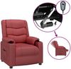 vidaXL Relaxsessel Elektrisch Weinrot Kunstleder 3143453 Bild 2