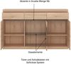 Sideboard mit Glastür SANFORD-129 in Eiche hell Nb, B/H/T: ca. 150/92,5/40 cm Bild 2