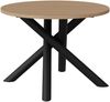 Oslo Esstisch Tisch rund 110 cm Wohnzimmer Esszimmer Modern Farbwahl Wisconsin Nußbaum, Artisan Eiche, Lindberg Eiche, Portland Esche Schwarz Bild 4