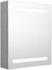 vidaXL LED-Bad-Spiegelschrank Betongrau 50x14x60 cm 326479 Bild 2