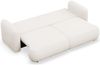 Selsey 'Tvoya' 3-Sitzer Schlafsofa mit Chenille-Bezug, Creme Bild 4