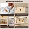 GLIESE Aufbewahrungsbox 152 x 60 x 33 cm Aufbewahrungsschrank mit Rollen & transparenten Türen (1 St, 5-stufiger Aufbewahrungsbox), Mobiler 5-stufiger Schrank platzsparend stapeln, leicht organisieren Bild 4