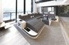 Wohnlandschaft Wave XXL in Stoff - Strukturstoff - grau-weiß - Links Bild 4