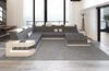 Wohnlandschaft Wave XXL in Stoff - Strukturstoff - grau-weiß - Links Bild 5