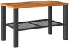 vidaXL Gartentisch Schwarz 70x38x42 cm Poly Rattan Akazienholz 366270 Bild 2