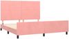 vidaXL Bettgestell mit Kopfteil Rosa 180x200 cm Samt 3125652 Bild 4