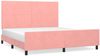 vidaXL Bettgestell mit Kopfteil Rosa 180x200 cm Samt 3125652 Bild 2