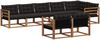 vidaXL Outdoor-Sofagarnitur mit Kissen 8 pcs Natürlich und Schwarz 3369567 Bild 2