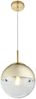 Hängelampe, Glaskugel, gold transparent, Höhe 120 cm, VARUS Bild 2