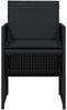 vidaXL Gartenstühle mit Kissen 4 Stk. Schwarz Poly Rattan 4007436 Bild 5