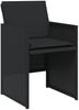 vidaXL Gartenstühle mit Kissen 4 Stk. Schwarz Poly Rattan 4007436 Bild 3
