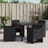 vidaXL Gartenstühle mit Kissen 4 Stk. Schwarz Poly Rattan 4007436 Bild 4
