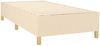 vidaXL Boxspringbett mit Matratze Creme 100x200 cm Stoff 3142478 Bild 4