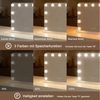JDONG Schminkspiegel mit Beleuchtung Hollywood Spiegel - 50*40/58*43CM (Kosmetikspiegel mit 11/14 LED-Glühbirnen, mit Ladeanschlüssen, 3 Farbtemperatur Licht Hollywood Spiegel mit Beleuchtung), Touch-Steuerung für Schlafzimmer Ankleidezimmer Bild 2