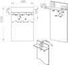 Garderobenpaneel 68 cm breit Eiche hell CHEB-131 Bild 4