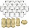 gouveo Honigglas 500g mit Schraub-Deckel - Leere Vorratsgläser 405 ml für Honig, Metall TO82 goldfarben, (24-tlg) Bild 2