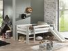 Kojenbett mit Rutsche Karolina 208x175x83 Massivholz Weiß Bild 5