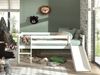 Kojenbett mit Rutsche Karolina 208x175x83 Massivholz Weiß Bild 4