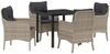 vidaXL Garten Essgruppe mit Kissen 5 pcs Hellgrau Poly-Rattan 3380184 Bild 2