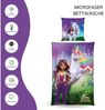 MTOnlinehandel Kinderbettwäsche Unicorn Academy Einhorn 135x200 + 80x80 cm, magisches Design, 100% Microfaser, 2 teilig, Farbenfrohes Motiv für kleine Einhorn-Fans – weich und pflegeleicht Bild 4