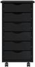 vidaXL Rollschrank mit Schubladen MOSS Schwarz Massivholz Kiefer 4015782 Bild 3
