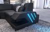 Sofa Dreams Wohnlandschaft Ledercouch Sofa Leder Venedig U Form Ledersofa, Couch, mit LED, wahlweise mit Bettfunktion als Schlafsofa, Designersofa Bild 3