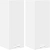 vidaXL Hängeschrank mit Tür 2 pcs Weiß 30 x 31 x 80 cm Holzwerkstoff 884243 Bild 2