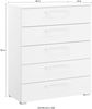 rauch Schubkastenkommode Skat Pure Kommode Sideboard Wäscheschrank, mit 5 Schubladen in puristischem Design Bild 3