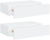vidaXL Wandregale mit Schubladen 2 Stk. Weiß 40x23,5x10 cm MDF 330242 Bild 4
