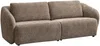 Vente-unique - LIRUNO Sofa Stoff Schokoladenbraun - B 102 cm x H 85 cm x L 232 cm Bild 2