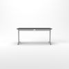Rheinland Möbel Statio Schreibtisch 160x80 cm höhenverstellbar ±10 mm in Graphit – großzügiger Bürotisch für Homeoffice & Büro, C-Fuß, Kabelwanne, einfache Montage, FSC® zertifiziert Bild 2