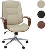MCW Bürostuhl MCW-O83, Elegantes Design aus Bugholz, um 360° drehbar, mit Rollen Bild 3