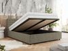 Polsterbett mit Holzlattenrost Doppelbett PAVO CLASSIC, hohe Kopfteil, Bettkasten mit Gasdruckfeder Multipocket Matratze - 140 x 200 cm - Grau Strukture - ELORI LUX Bild 3