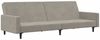 vidaXL Schlafsofa 2-Sitzer Hellgrau Samt 375737 Bild 2