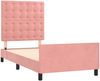 Einzelbettgestell Design für Erwachsene mit Kopfteil Rosa 80x200 cm Samt d3213e Bild 4
