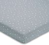 FabiMax Jersey Spannbettlaken für Beistellbett und Wiege, 90 x 55 cm, grau / weiße Sterne Bild 2