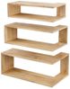 riess-ambiente Wandregal SURREAL 3er Set natur – Mango-Massivholz, lackiert, Außenecke, Set 3-tlg, offene Eckregale für Deko & Bücher – ideal für Wohn- und Arbeitszimmer Bild 2
