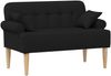 vidaXL Zweisitzer mit Knopfheftung Schwarz 120 x 65 x 79 cm Stoff 42041811 Bild 2