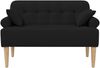 vidaXL Zweisitzer mit Knopfheftung Schwarz 120 x 65 x 79 cm Stoff 42041811 Bild 3