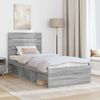 vidaXL Bettrahmen Graues Sonoma 90 x 200 cm Massives Kiefernholz 3411789 Bild 3