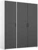 Rauch Möbel 'Voyager' Kleiderschrank, Holz, Grau Metallic | Weiß, Zubehör Classic, Breite 140 cm | ohne Schubladen Bild 2