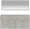 vidaXL Badschrank mit Spiegel Betongrau Holzwerkstoff 833887 Bild 5