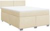 vidaXL Boxspringbett mit Matratze Creme 160x200 cm Stoff 3288237 Bild 3